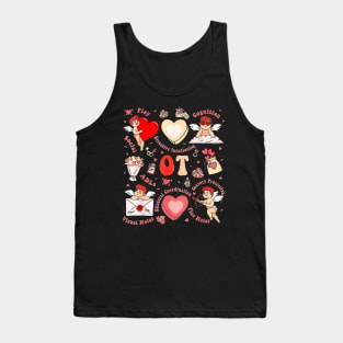 Valentines Day Heart Occupational Therapist OT Therapy Tank Top